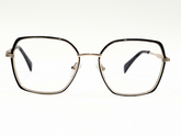 Designer Hexa Eyeglasses – Gold & Black Metal Frame – Unisex – Size 53-17-138 (Model 6076 C2)